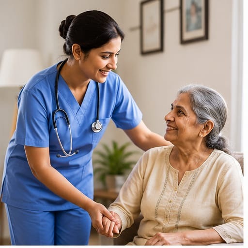 Nurse building clinical skills with a patient